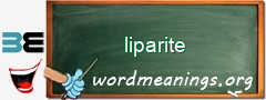 WordMeaning blackboard for liparite
